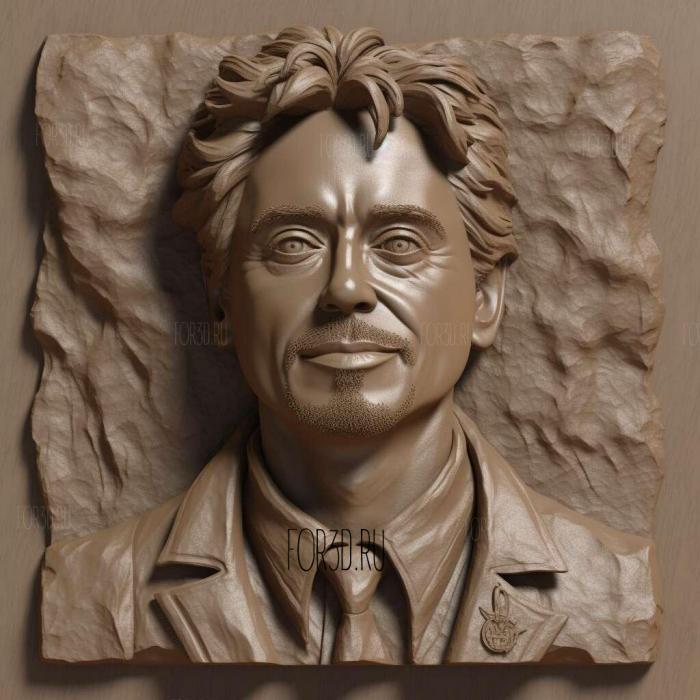 Robert Downey Jr 4 stl model for CNC